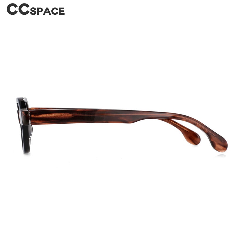 CCspace Unisex Full Rim Square Acetate Small Punk Frame Eyeglasses 49804 Full Rim CCspace