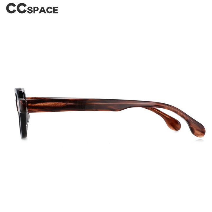 CCspace Unisex Full Rim Square Acetate Small Punk Frame Eyeglasses 49804 Full Rim CCspace