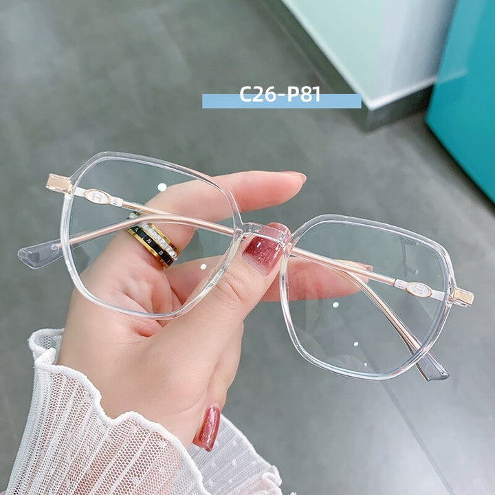 Hotony Women's Full Rim TR 90 Resin Square Frame Eyeglasses Lk304 Full Rim Hotony C26-P81