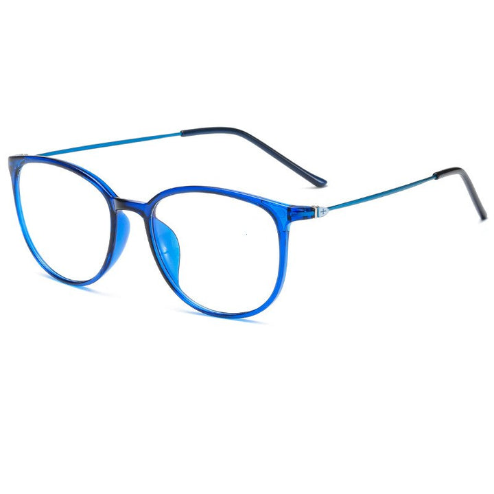 Yimaruili Unisex Full Rim Acetate Frame Myopic Or Presbyopic Anti Blue Light Reading Glasses Y872 Reading Glasses Yimaruili Eyeglasses Blue 0