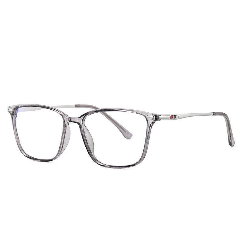 Yimaruili Men's  Full Rim TR 90 Frame Eyeglasses 6912 Full Rim Yimaruili Eyeglasses Transparent Gray