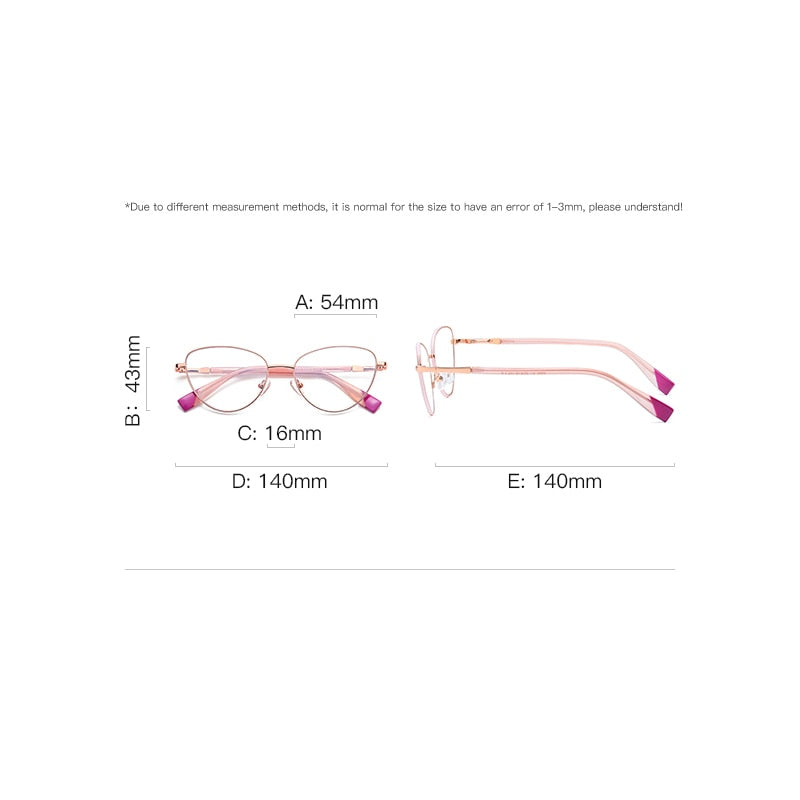 Gmei Women's Full Rim Alloy Cat Eye Frame Eyeglasses 3020 Full Rim Gmei Optical