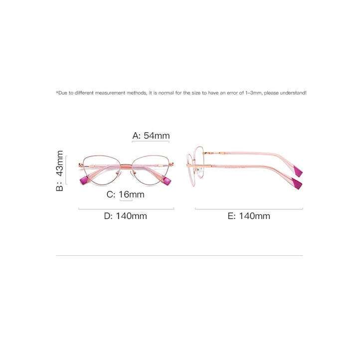 Gmei Women's Full Rim Alloy Cat Eye Frame Eyeglasses 3020 Full Rim Gmei Optical