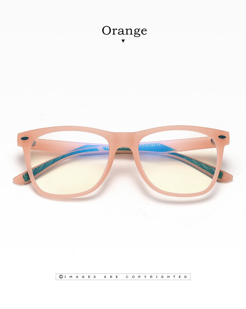 Yimaruili Unisex Youth Full Rim TR 90 Resin Acetate Frame Anti Blue Light Computer Eyeglasses 5102 Full Rim Yimaruili Eyeglasses