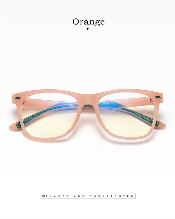 Yimaruili Unisex Youth Full Rim TR 90 Resin Acetate Frame Anti Blue Light Computer Eyeglasses 5102 Full Rim Yimaruili Eyeglasses