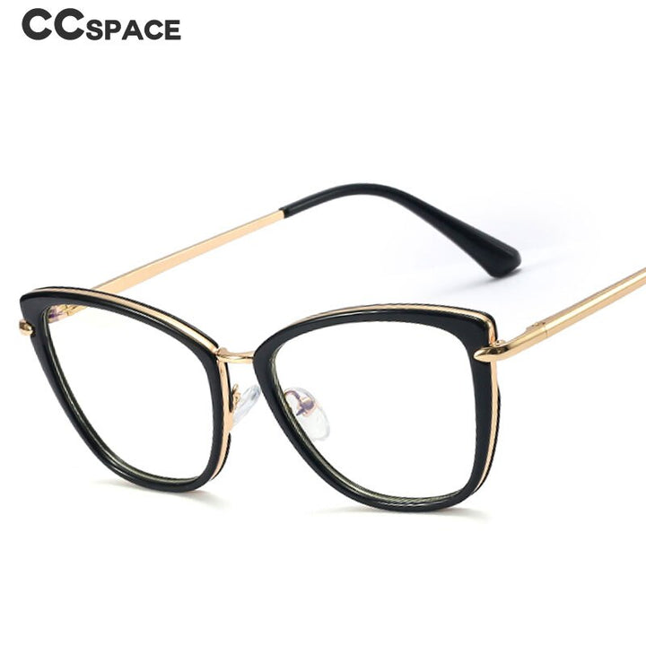 CCSpace Unisex Full Rim Cat Eye Tr 90 Titanium Frame Eyeglasses 48321 Full Rim CCspace