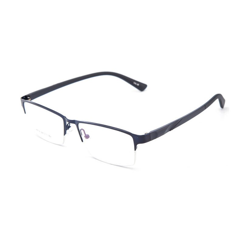 Hotochki Unisex Semi Rim Alloy Frame Eyeglasses 16019 Semi Rim Hotochki Blue