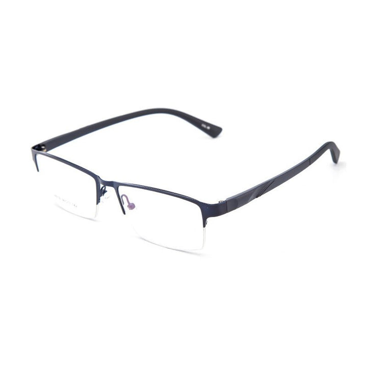 Hotochki Unisex Semi Rim Alloy Frame Eyeglasses 16019 Semi Rim Hotochki Blue