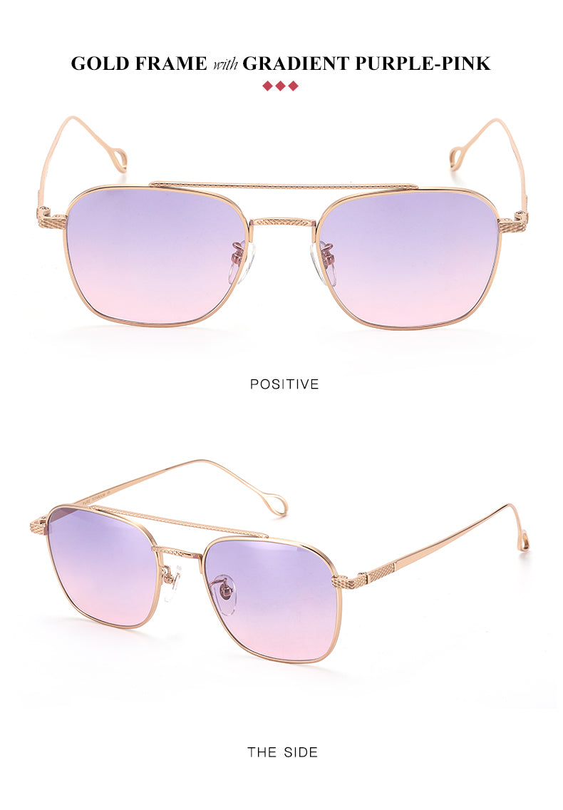 Chashma Unisex Full Rim Titanium Double Bridge Frame Sunglasses 8369 Sunglasses Chashma