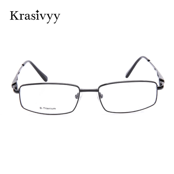 Krasivyy Unisex Full Rim Square Titanium Eyeglasses Kr4755 Full Rim Krasivyy