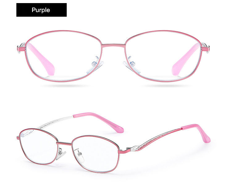 Hotony Women's Full Rim Rectangular Alloy Frame Presbyopic Reading Glasses 9002 Reading Glasses Hotony