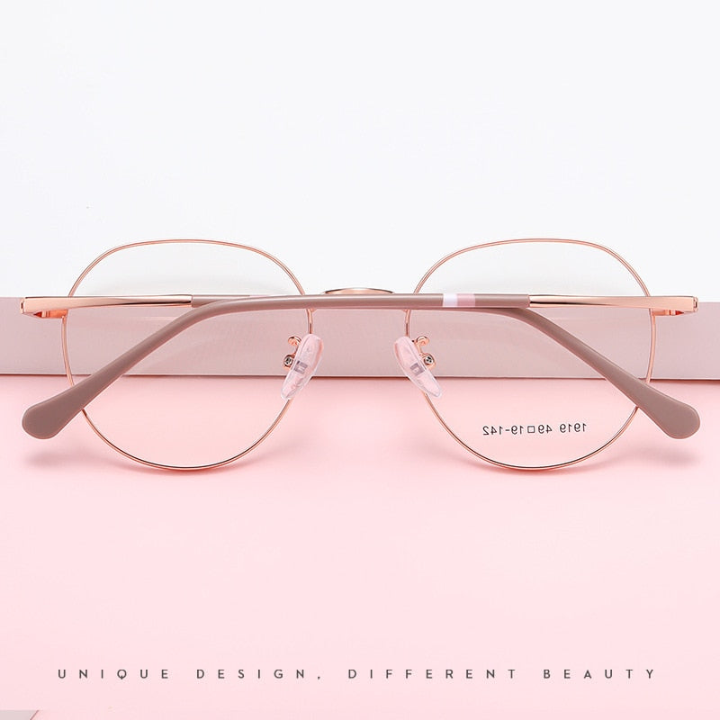 Yimaruili Unisex Full Rim Round Alloy Frame Eyeglasses Y1919 Full Rim Yimaruili Eyeglasses