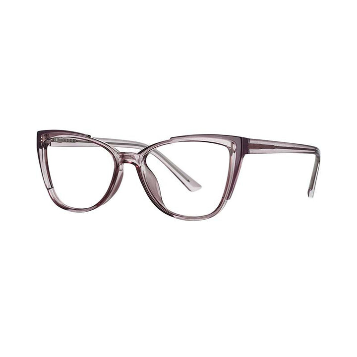 CCspace Unisex Full Rim Square Cat Eye Tr 90 Titanium Frame Eyeglasses 53103 Full Rim CCspace Purple
