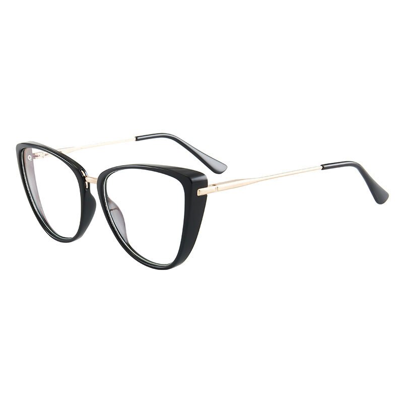 Hotony Women's Full Rim TR 90 Resin Cat Eye Frame Eyeglasses 7033 Full Rim Hotony black