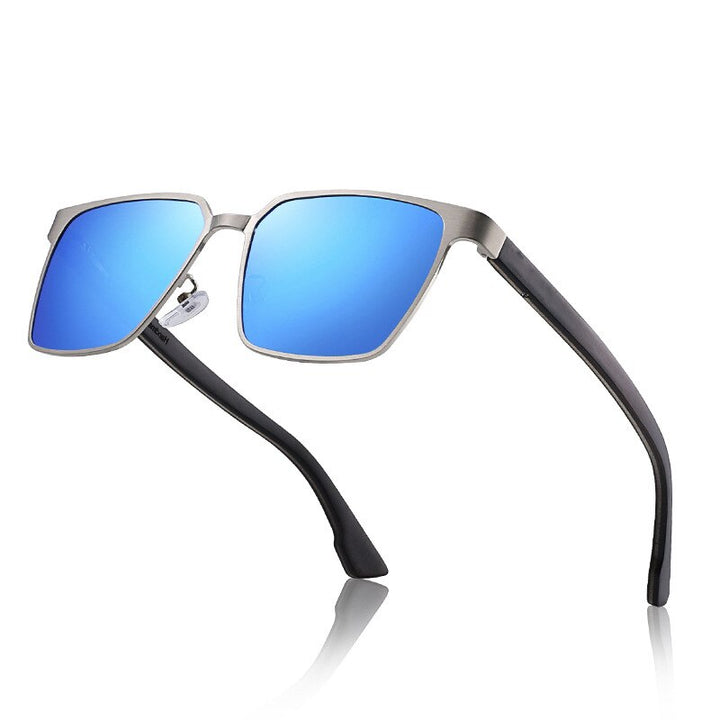 Yimaruili Men's Full Rim Square Wood/Stainless Steel Frame Polarized Lens Sunglasses 8037 Sunglasses Yimaruili Sunglasses   