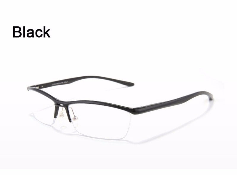 Hdcrafter Unisex Semi Rim Rectangle Titanium Frame Eyeglasses Lv130 Semi Rim Hdcrafter Eyeglasses