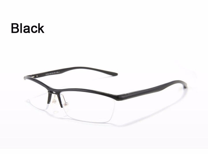 Hdcrafter Unisex Semi Rim Rectangle Titanium Frame Eyeglasses Lv130 Semi Rim Hdcrafter Eyeglasses