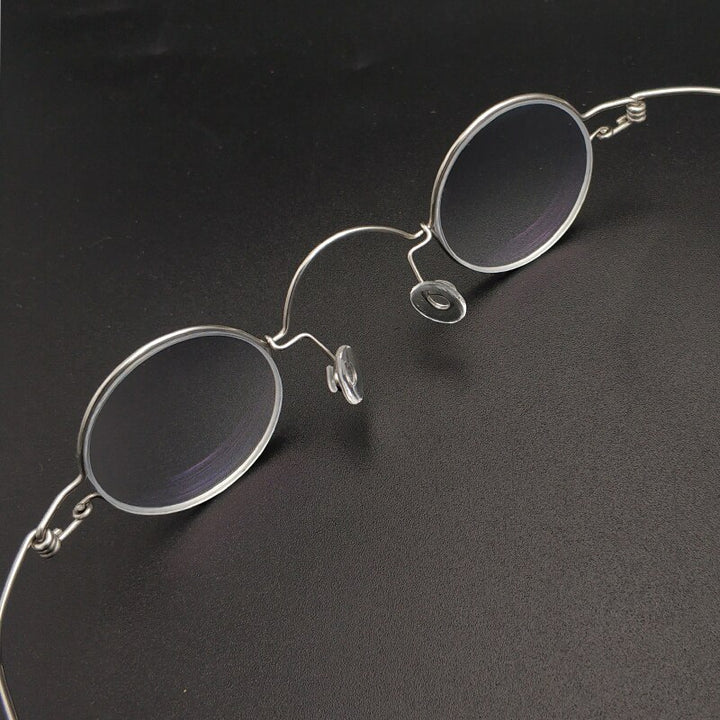 Yujo Unisex Full Rim Small Round Stainless Steel Eyeglasses Y019 Full Rim Yujo