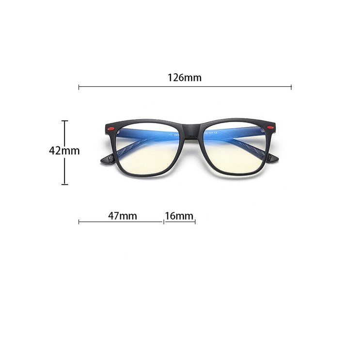 Yimaruili Unisex Youth Full Rim TR 90 Resin Acetate Frame Anti Blue Light Computer Eyeglasses 5102 Full Rim Yimaruili Eyeglasses