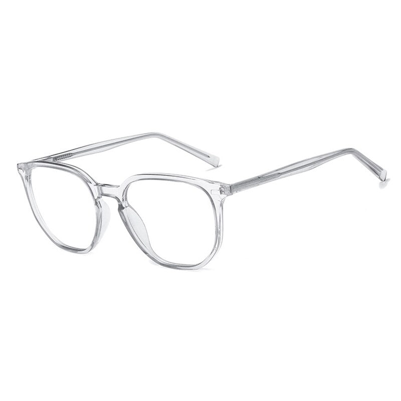 Handoer Unisex Full Rim Round Square Tr 90 Eyeglasses 203 Full Rim Handoer Transparent