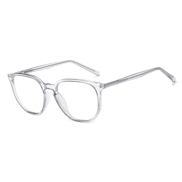 Handoer Unisex Full Rim Round Square Tr 90 Eyeglasses 203 Full Rim Handoer Transparent