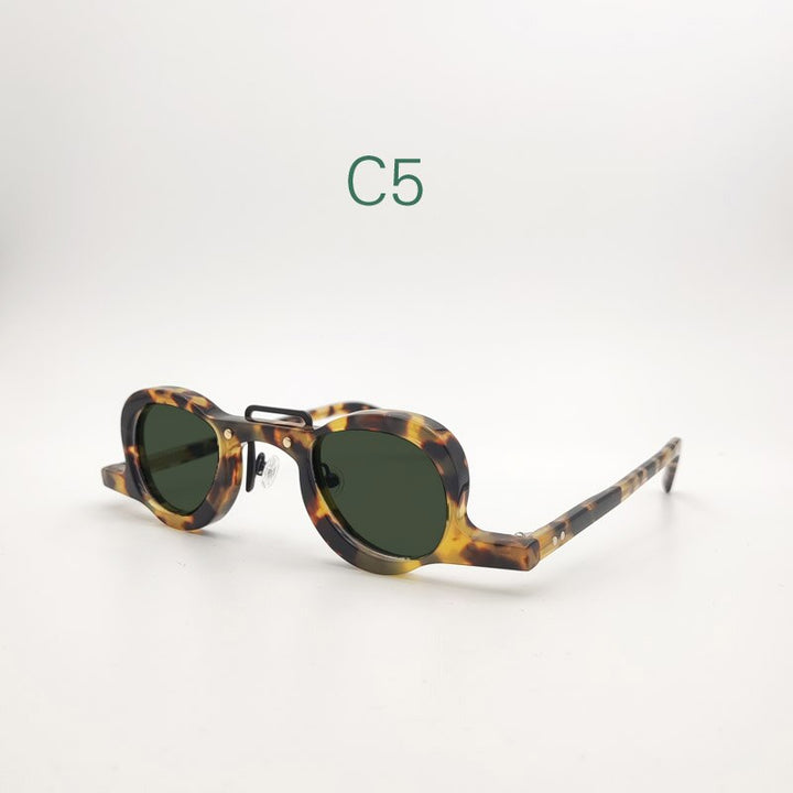 Yujo Unisex Full Rim Oval Acetate Eyeglasses Y014 Full Rim Yujo C5 China