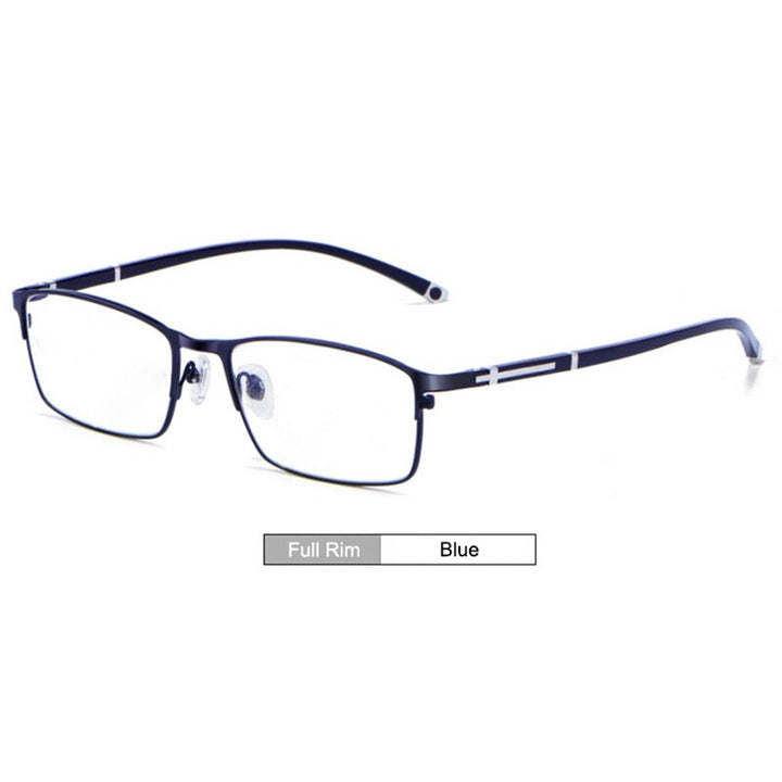 Gmei Unisex Eyeglasses Alloy Full Rim Styles And Half Rim Frame P9211 Semi Rim Gmei Optical Full-Rim-Blue