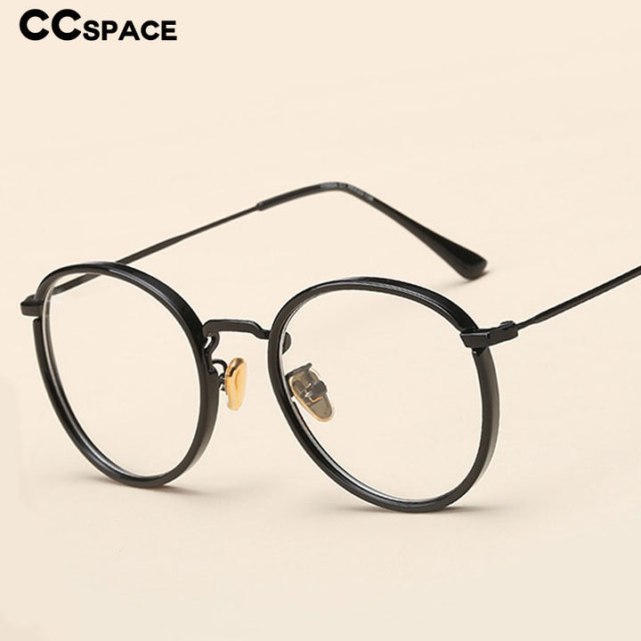 CCspace Women's Full Rim Round Tr 90 Titanium Frame Eyeglasses 49272 Full Rim CCspace