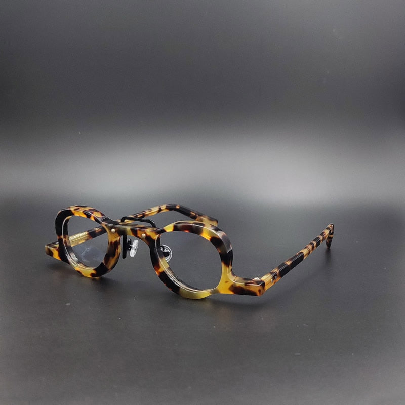 Yujo Unisex Full Rim Oval Acetate Eyeglasses Y014 Full Rim Yujo