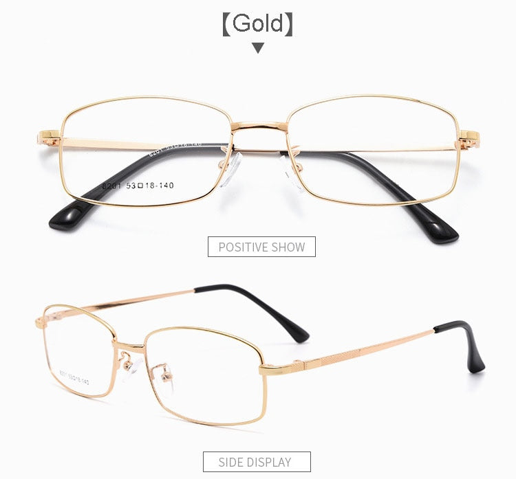 Hotochki Men's Full Rim Titanium Alloy Frame Eyeglasses 8201 Full Rim Hotochki