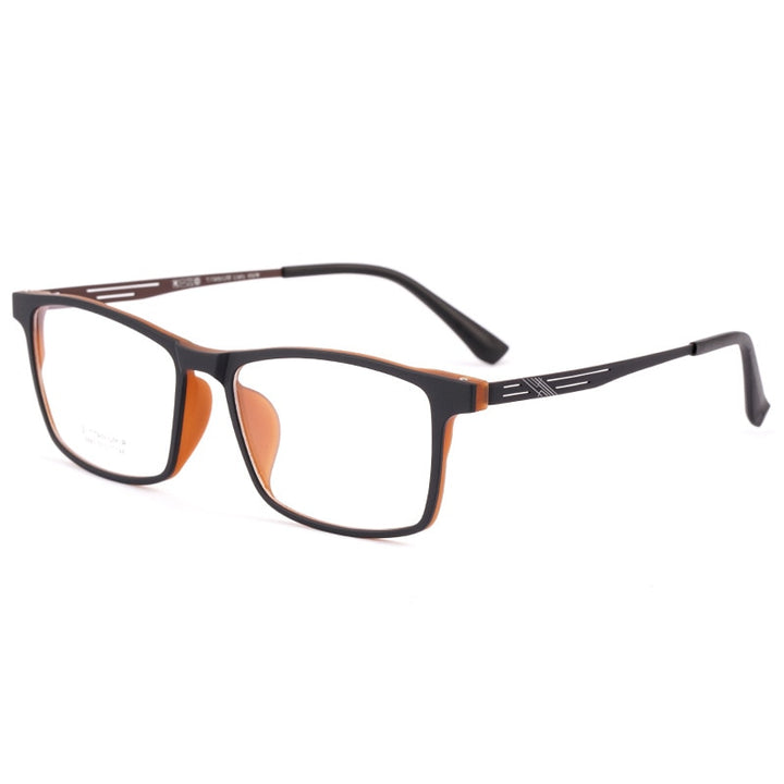 Yimaruili Unisex Full Rim TR 90 Resin β Titanium Frame Eyeglasses Y8883 Full Rim Yimaruili Eyeglasses Black Brown