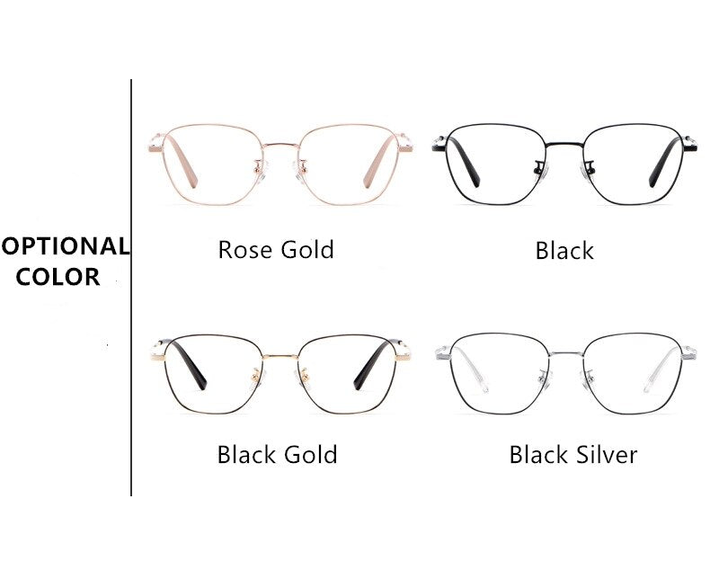 Yimaruili Unisex Full Rim Polygonal Titanium Frame Eyeglasses 9026JY Full Rim Yimaruili Eyeglasses