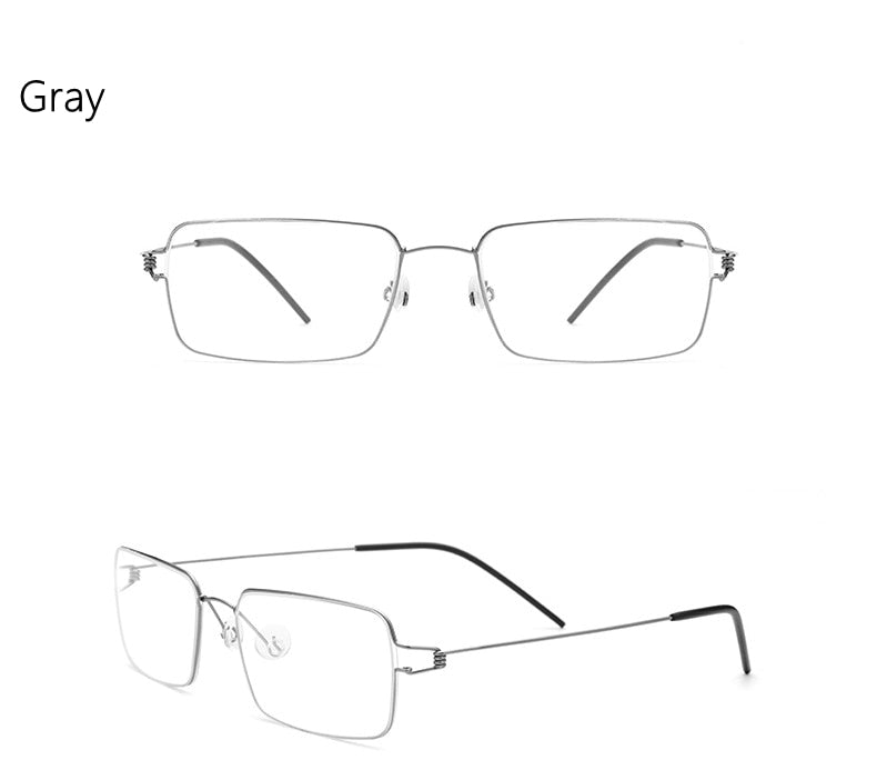 Yimaruili Unisex Full Rim Screwless Titanium Alloy Frame Eyeglasses 28606 Full Rim Yimaruili Eyeglasses