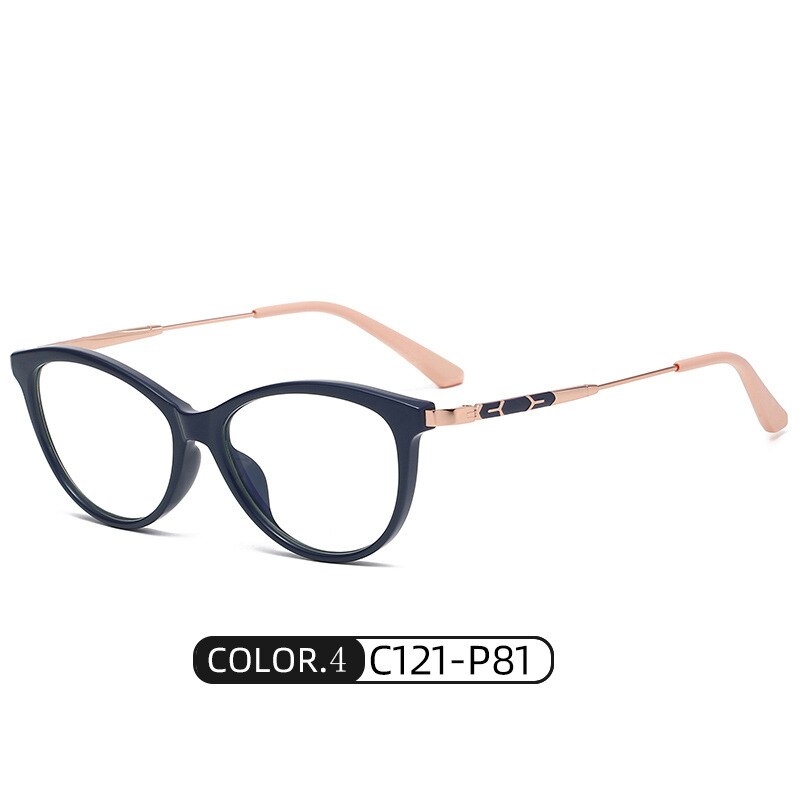 Hotony Women's Full Rim Cat Eye TR 90 Resin Alloy Frame Eyeglasses Tr2332 Full Rim Hotony C4