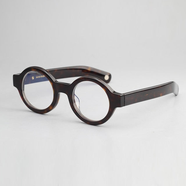 Cubojue Unisex Full Rim Round Acetate Reading Glasses 83014 Reading Glasses Cubojue
