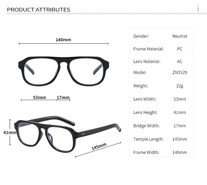 Cubojue Unisex Full Rim Square Tr 90 Titanium Reading Glasses Zn3529 Reading Glasses Cubojue