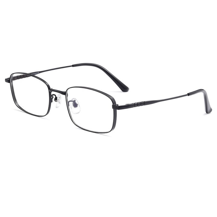 Hotochki Unisex Full Rim Titanium Alloy IP Plated Frame Eyeglasses P15303 Full Rim Hotochki black