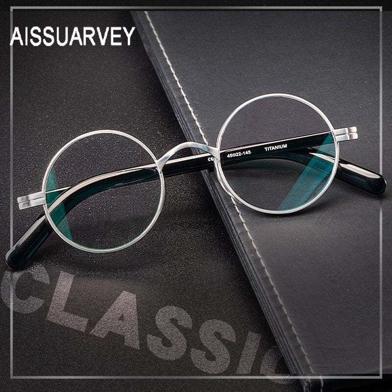 Aissuarvey Full Round Rim Titanium Acetate Frame Unisex Eyeglasses Frame Aissuarvey Eyeglasses   