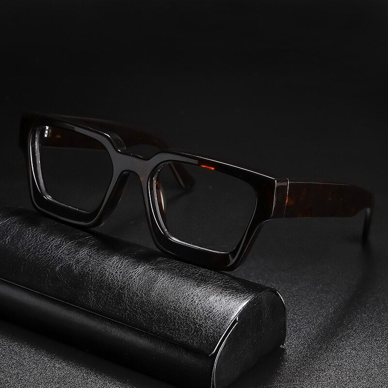 Gatenac Unisex Full Rim Square Acetate Frame Eyeglasses Gxyj724 Full Rim Gatenac
