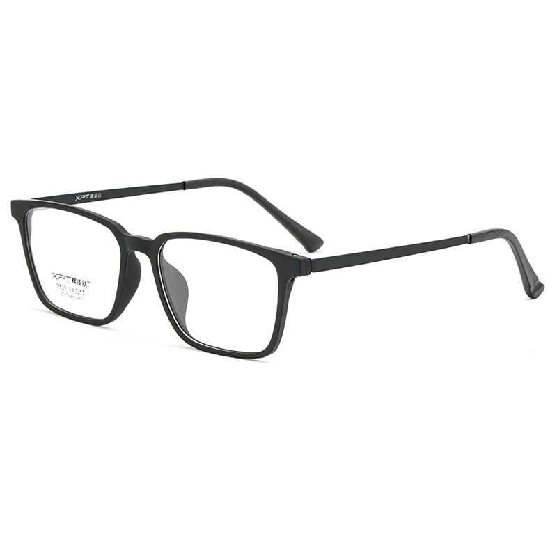 Yimaruili Men's Full Rim Square β Titanium TR 90 Resin Frame Eyeglasses 9822 Full Rim Yimaruili Eyeglasses Black