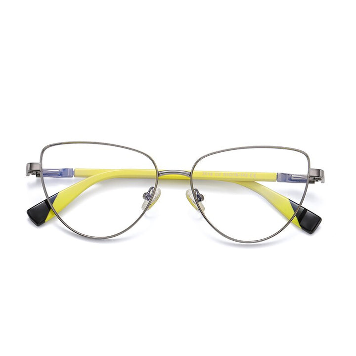 Hotochki Women's Full Rim Cat Eye Alloy Frame Eyeglasses 3018 Full Rim Hotochki C2