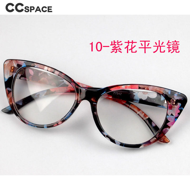 CCspace Unisex Full Rim Cat Eye Tr 90 Titanium Frame Eyeglasses 49197 Full Rim CCspace