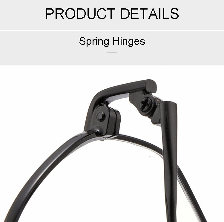 Hotony Unisex Full Rim Polygon Alloy Frame Spring Hinge Eyeglasses D879 Full Rim Hotony