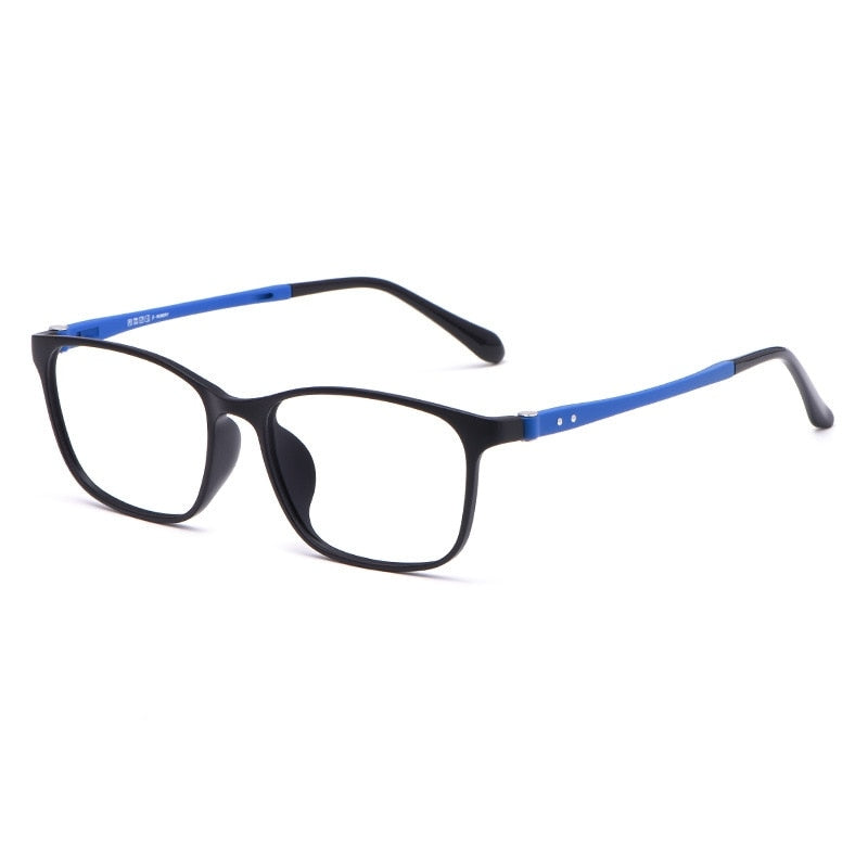 Yimaruili Unisex Full Rim Ultem/Steel Frame Eyeglasses 1939TR Full Rim Yimaruili Eyeglasses Black Blue