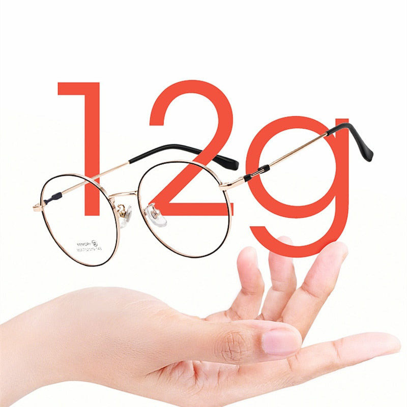 Yimaruili Unisex Full Rim Round β Titanium Frame Eyeglasses  86007YF Full Rim Yimaruili Eyeglasses