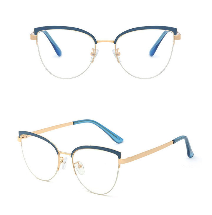 Hotony Women's Full Rim Cat Eye Alloy Frame Eyeglasses 95679 Full Rim Hotony