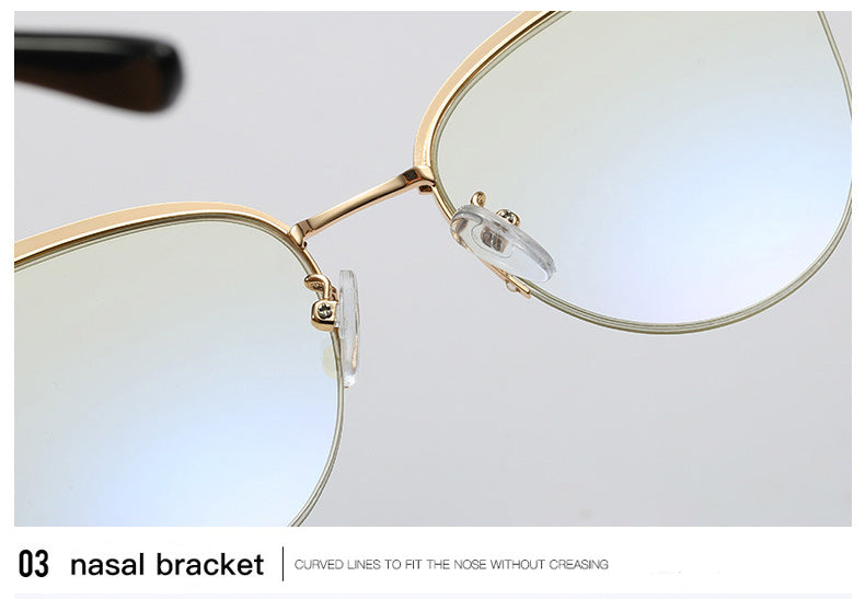 Hotony Women's Full Rim Cat Eye Alloy Frame Eyeglasses 95679 Full Rim Hotony