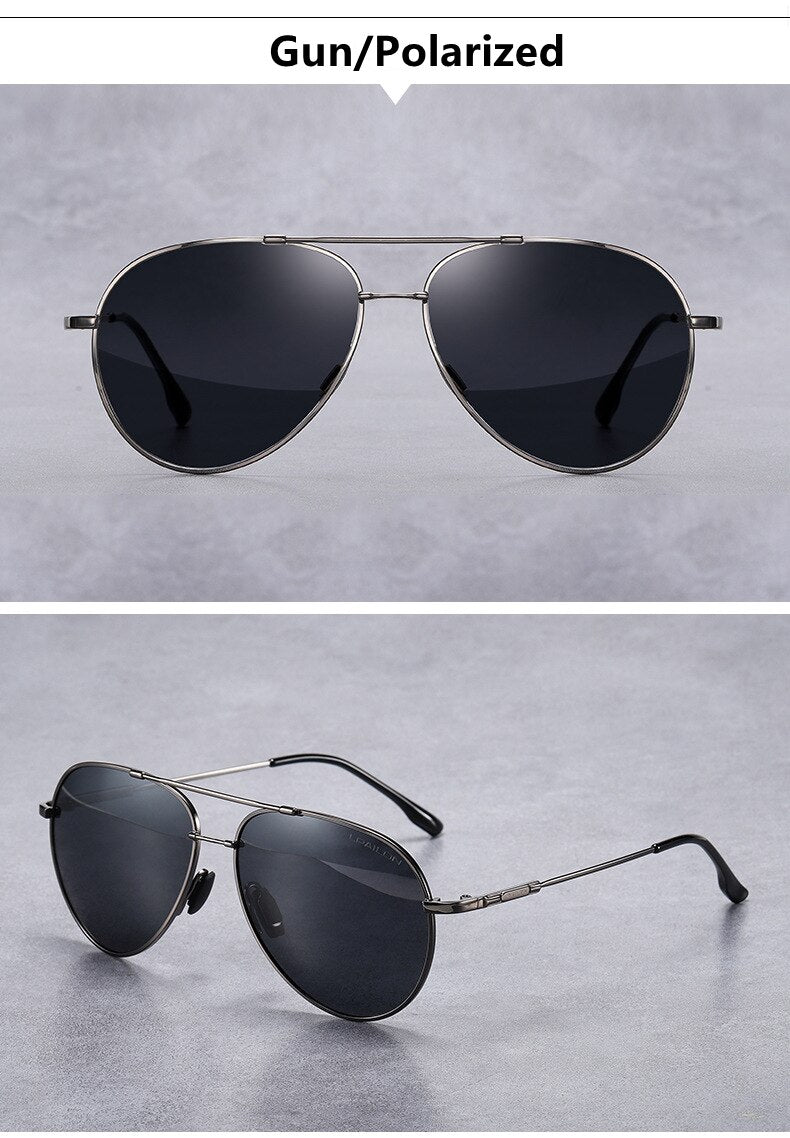 Yimaruili Men's Full Rim Double Bridge Alloy Frame Polarized Sunglasses 889 Sunglasses Yimaruili Sunglasses