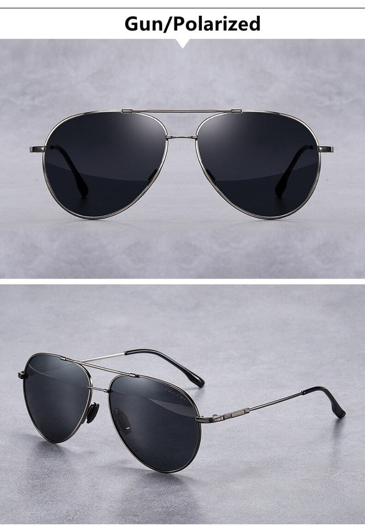 Yimaruili Men's Full Rim Double Bridge Alloy Frame Polarized Sunglasses 889 Sunglasses Yimaruili Sunglasses