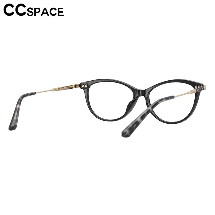 CCspace Unisex Full Rim Cat Eye Tr 90 Titanium Frame Eyeglasses 53754 Full Rim CCspace